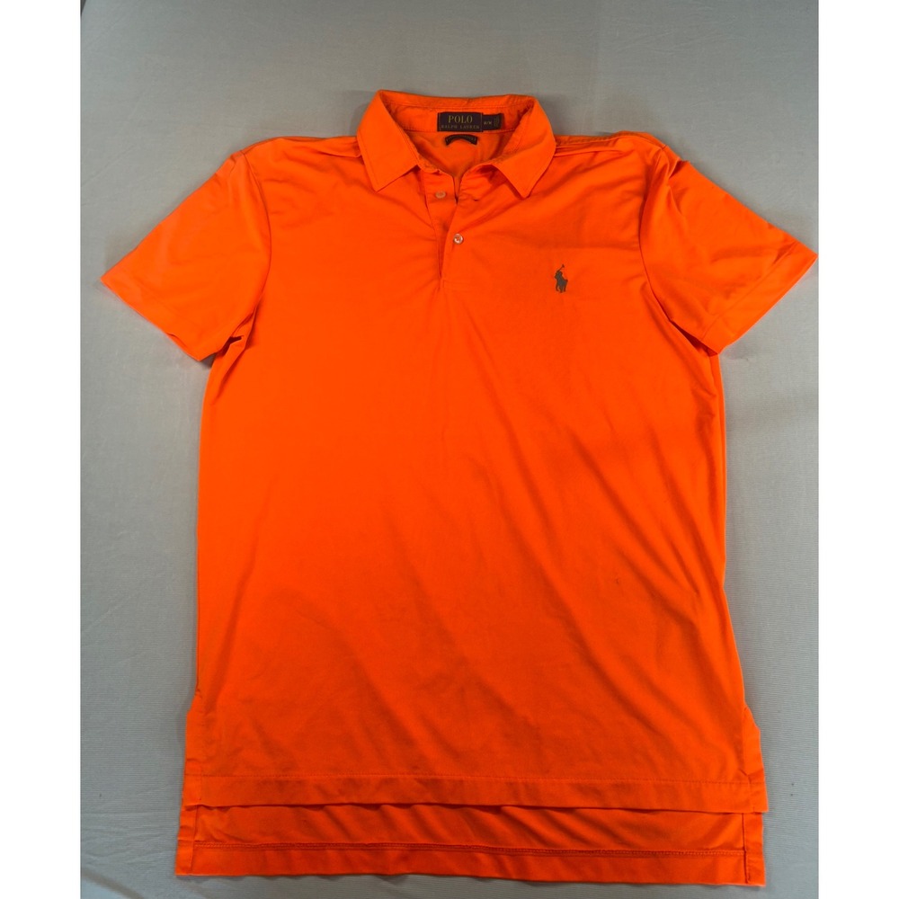 Polo Ralph Lauren Performance Mens Orange Short Sleeve Golf Polo Shirt Size M